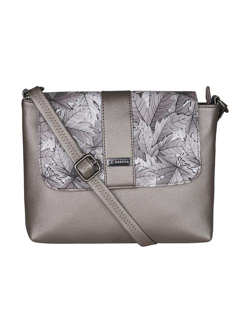 grey leatherette (pu) sling bag - 16168451 - Very Small Image - 1