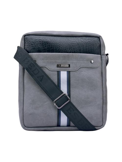 grey leatherette (pu) sling bag - 16168467 - Very Small Image - 1