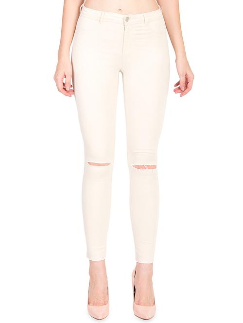 knee slit high rise jeans - 16168739 - Very Small Image - 1