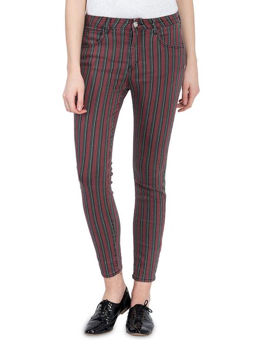 striped flat front trouser - 16168746 - Very Small Image - 1