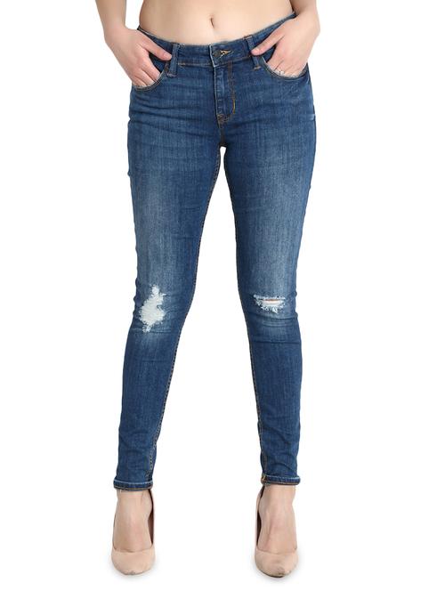 high rise distressed jeans - 16168757 - Very Small Image - 1