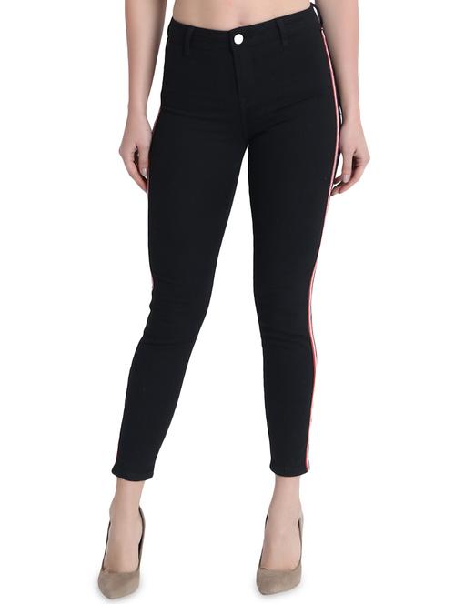 side taped high rise jeans - 16168766 - Very Small Image - 1