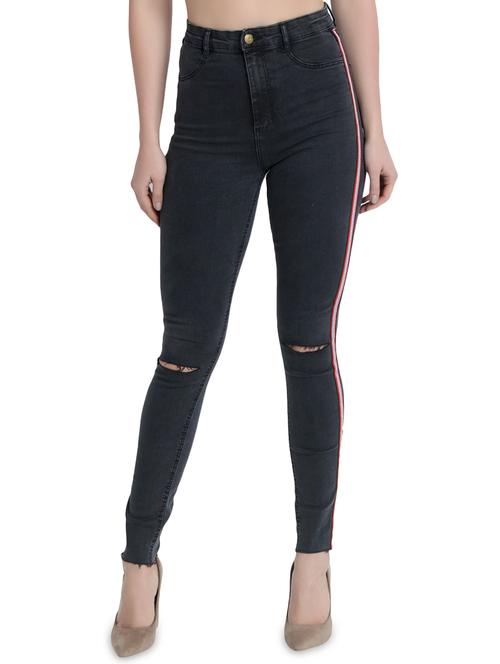 side taped high rise jeans - 16168775 - Very Small Image - 1