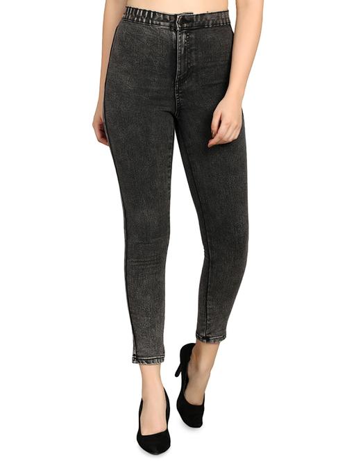 acid washed high rise jeans - 16168782 - Very Small Image - 1