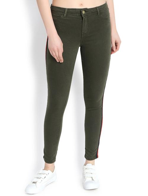 high rise side taped jeans - 16168839 - Very Small Image - 1