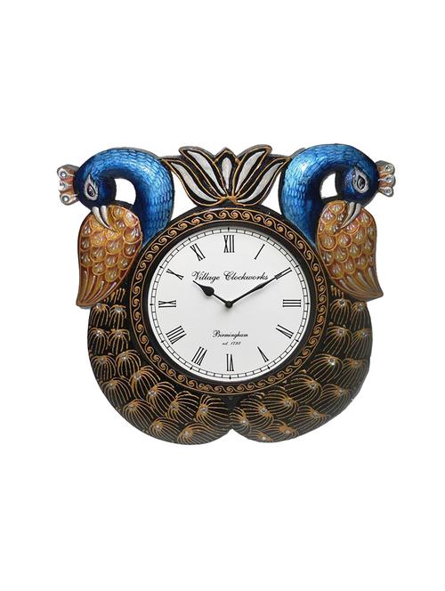 peacock handcrafted analog wall clock - 16169179 - Very Small Image - 1