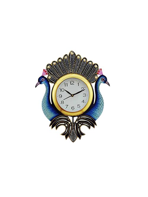 hand decorated peacock wall clock - 16169213 - Very Small Image - 1