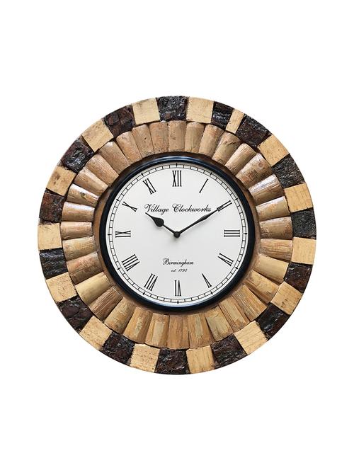 antique wooden analog wall clock - 16169224 - Very Small Image - 1