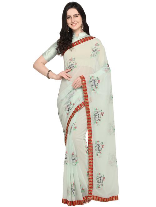 conversational embroidered saree - 16169334 - Very Small Image - 1