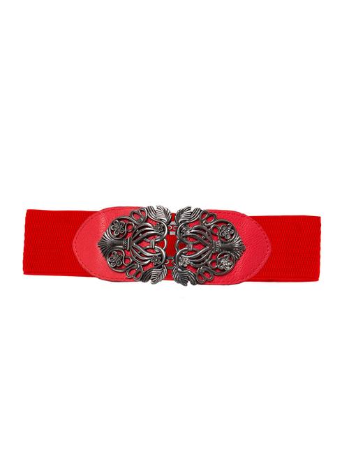 red cotton polyester blend belt - 16169348 - Very Small Image - 1