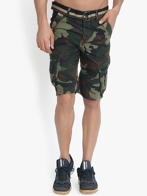 multi colored camouflage printed shorts - 16169389 - Very Small Image - 1