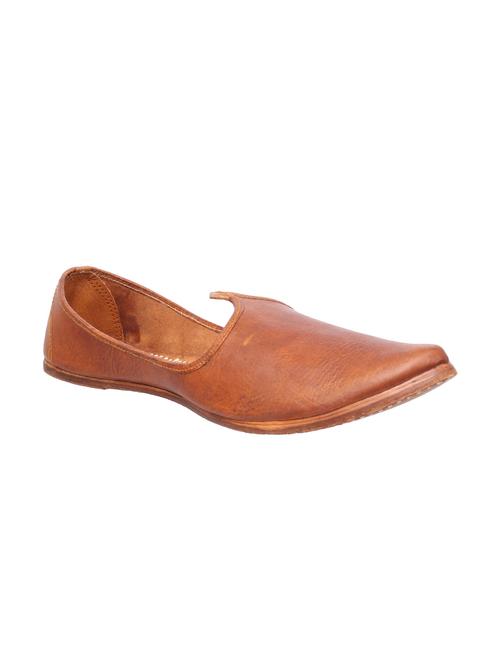 tan leather slip on jutis - 16169431 - Very Small Image - 1