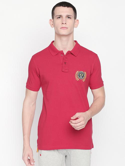 red solid polo tshirt - 16169504 - Very Small Image - 1