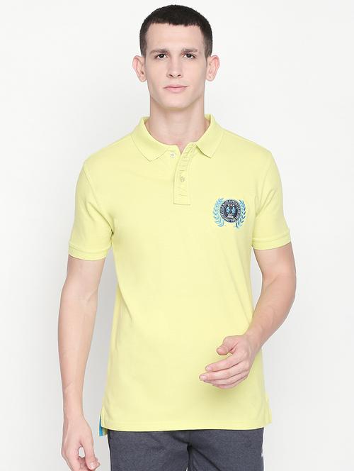 yellow solid polo t-shirt - 16169505 - Very Small Image - 1
