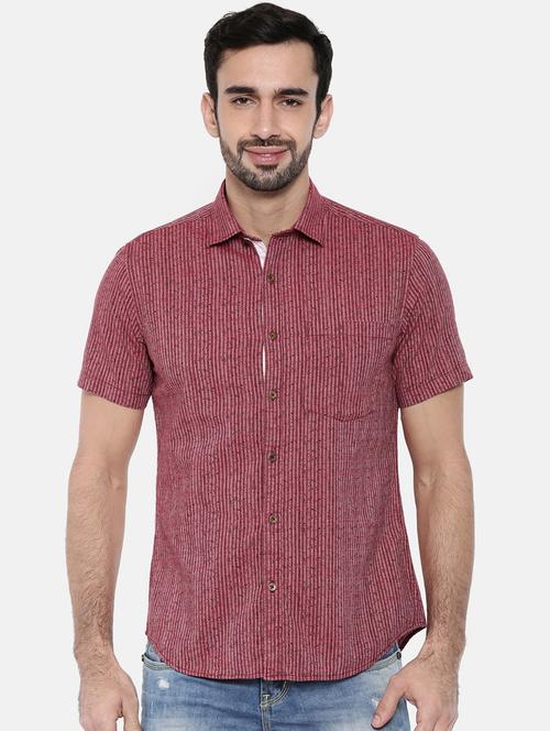 red striped casual shirt - 16169510 - Very Small Image - 1