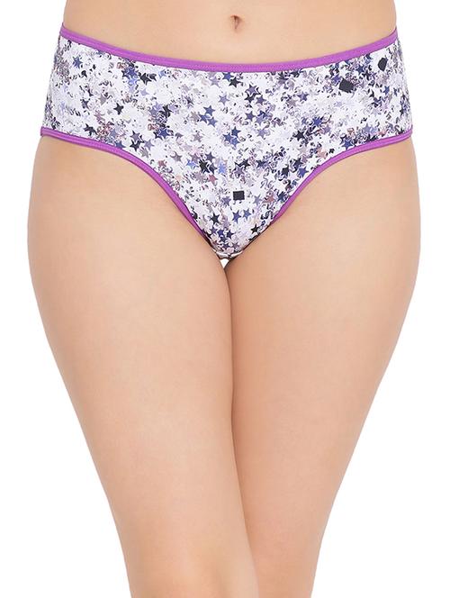 star print contrast seam panty - 16169719 - Very Small Image - 1