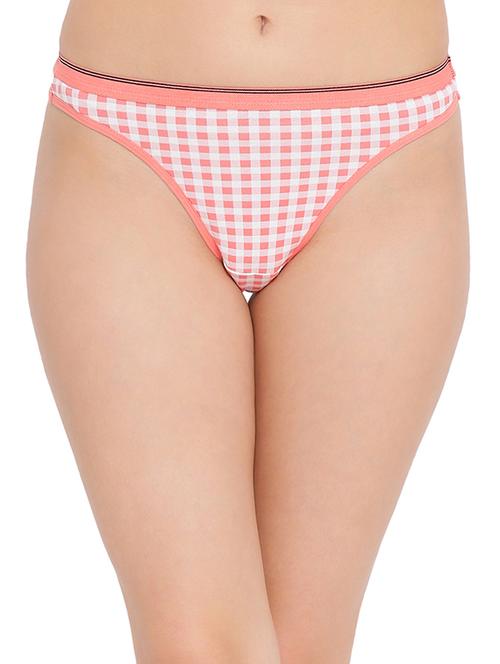 mid rise checkered thongs - 16169776 - Very Small Image - 1