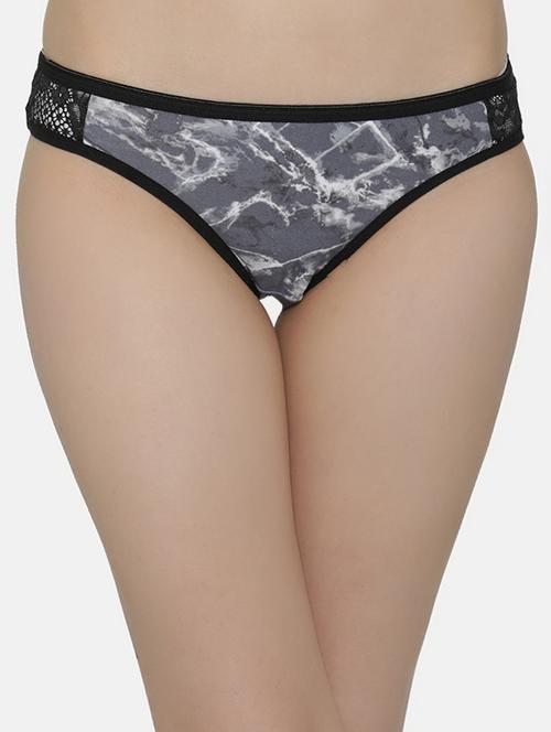 lace panel marble print bikini panty - 16169893 - Very Small Image - 1