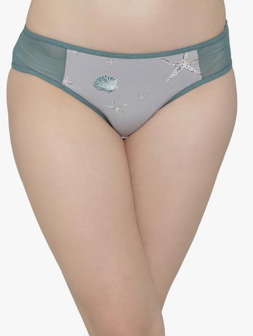 mesh panel low rise panty - 16169904 - Very Small Image - 1