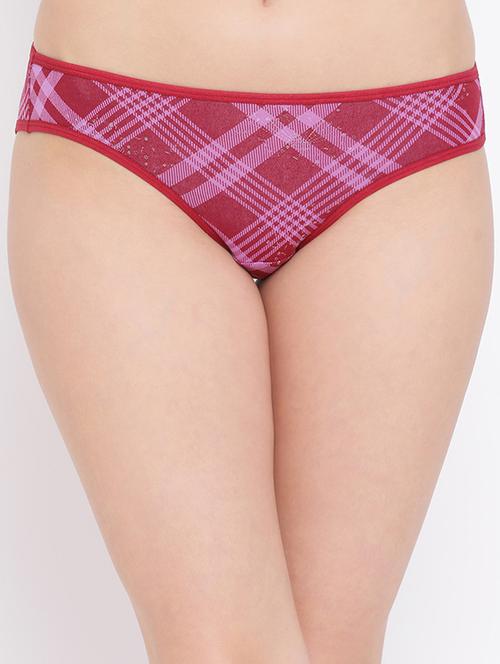 low rise checkered bikini panty - 16169954 - Very Small Image - 1