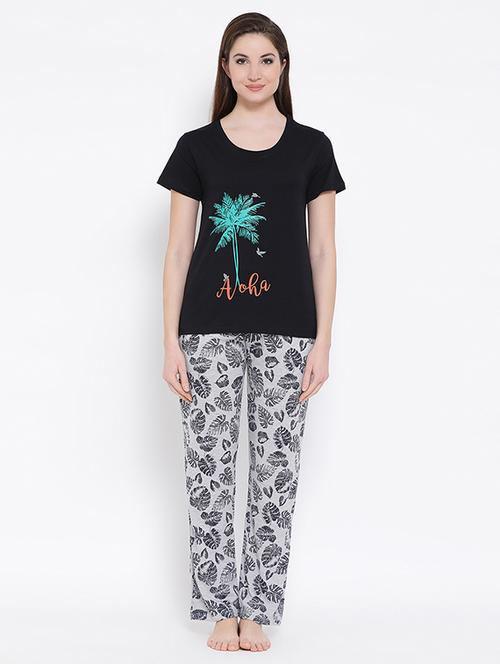 graphic print nightwear set - 16169987 - Very Small Image - 1