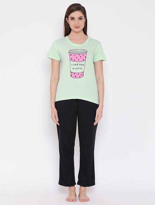 graphic print nightwear set - 16170018 - Very Small Image - 1