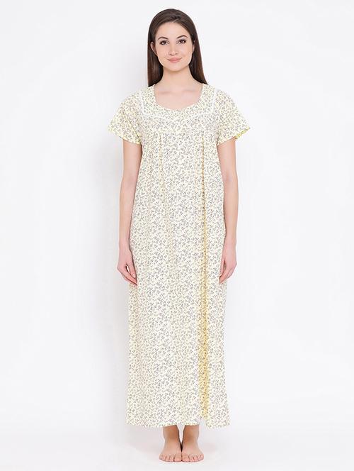 lace trim floral sleepwear gown - 16170085 - Very Small Image - 1