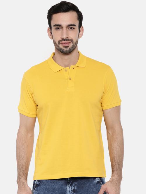 yellow solid polo t-shirt - 16170097 - Very Small Image - 1