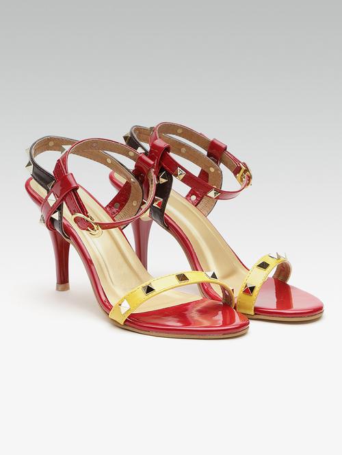maroon ankle strap sandals - 16170242 - Very Small Image - 1