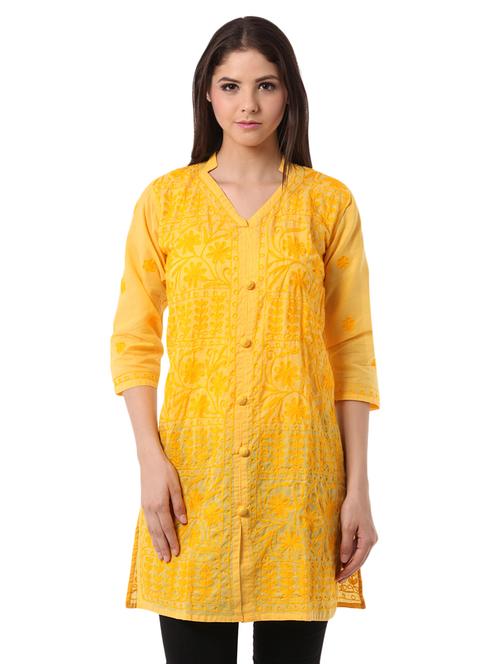 chikankari straight kurta - 16170635 - Very Small Image - 1