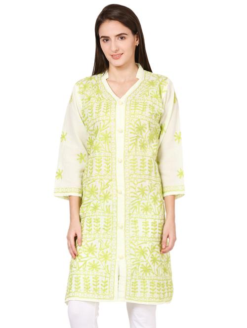 chikankari straight kurta - 16170636 - Very Small Image - 1