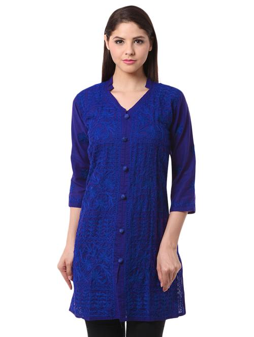 chikankari straight kurta - 16170638 - Very Small Image - 1