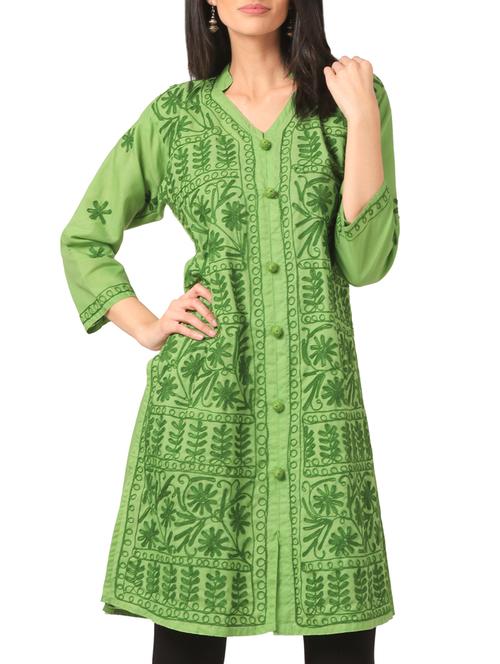 chikankari straight kurta - 16170641 - Very Small Image - 1