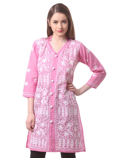 chikankari straight kurta - 16170645 - Very Small Image - 1