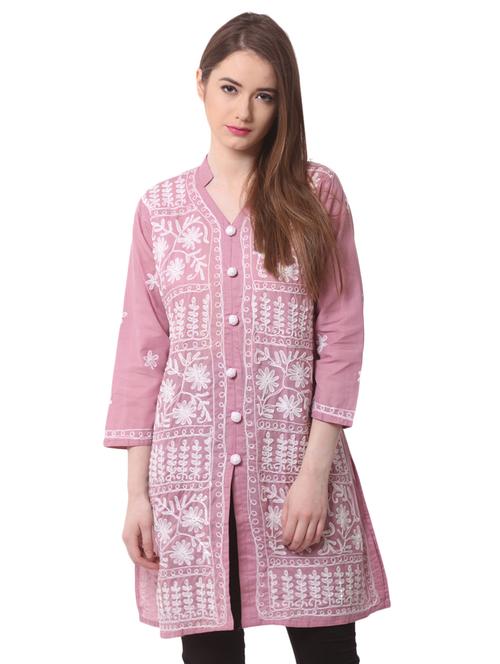 chikankari straight kurta - 16170647 - Very Small Image - 1
