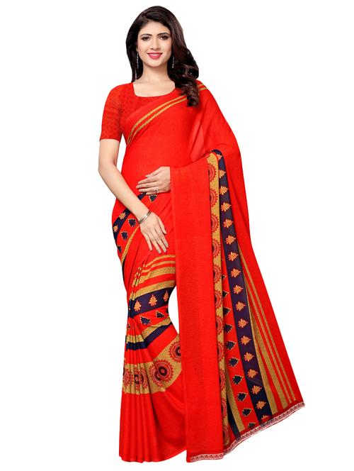 aztec printed saree with blouse - 16170761 - Very Small Image - 1