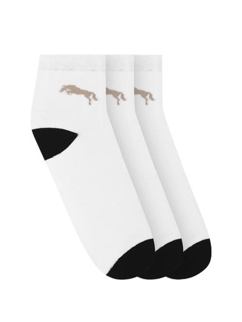 set of 3 white cotton ankle length sock - 16170909 - Very Small Image - 1