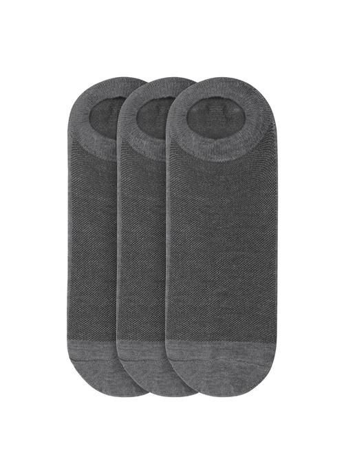 set of 3 grey cotton no show sock - 16170918 - Very Small Image - 1