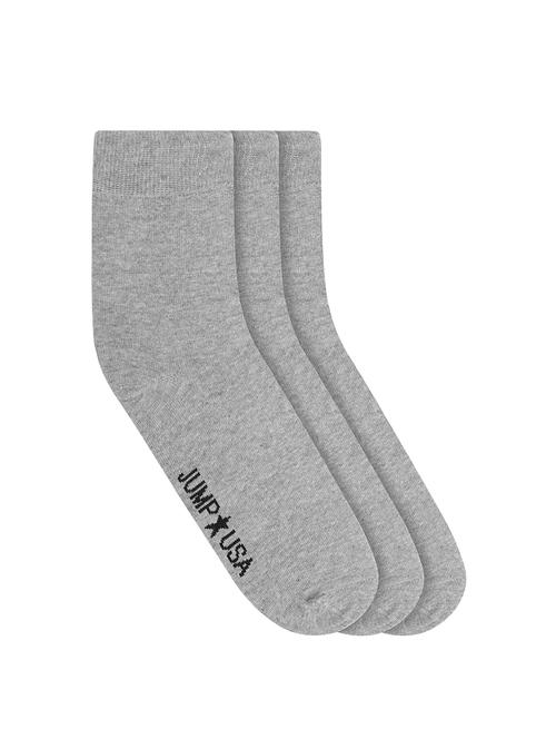 set of 3 grey cotton above ankle length sock - 16170921 - Very Small Image - 1