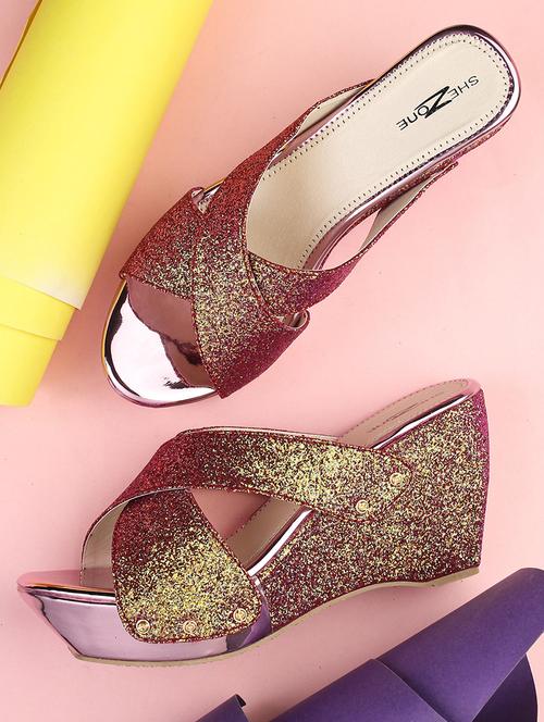 metallic platforms wedges - 16171078 - Very Small Image - 1