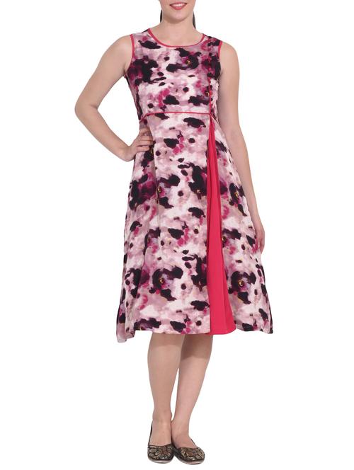 abstract print a-line dress - 16171635 - Very Small Image - 1