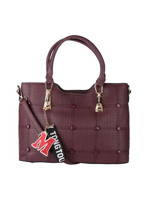 purple leatherette (pu) regular handbag - 16172634 - Very Small Image - 1
