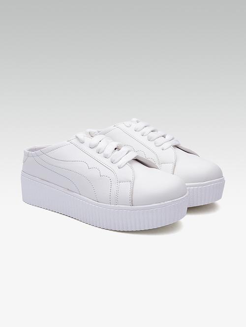 white lace-up casual shoes - 16172681 - Very Small Image - 1