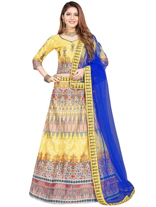 digital printed a-line lehenga - 16172690 - Very Small Image - 1