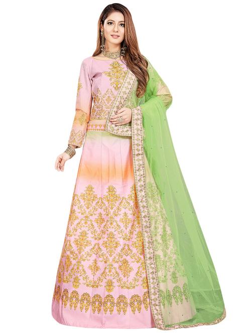digital printed a-line lehenga - 16172691 - Very Small Image - 1