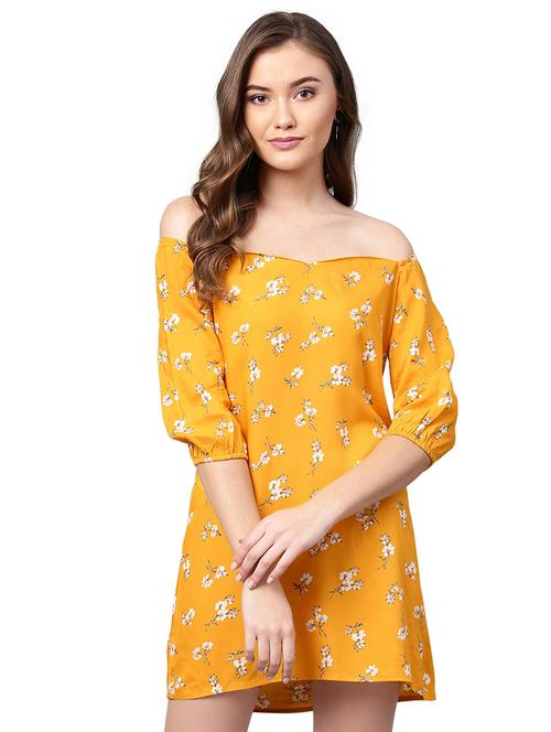 off shoulder floral dress - 16173031 - Very Small Image - 1