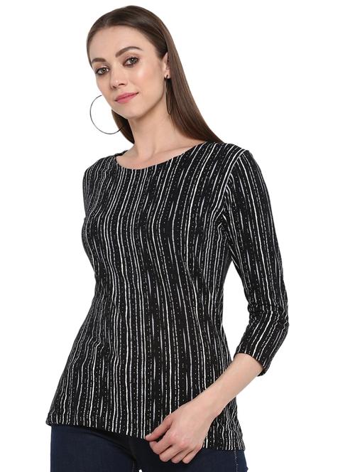 round neck striped tee - 16173377 - Very Small Image - 1