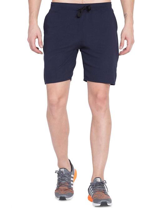 navy blue solid shorts - 16175138 - Very Small Image - 1