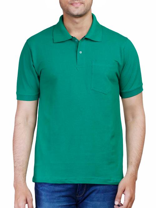 green solid polo t-shirt - 16175782 - Very Small Image - 1