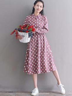 polka dots a-line dress - 16176420 - Very Small Image - 1
